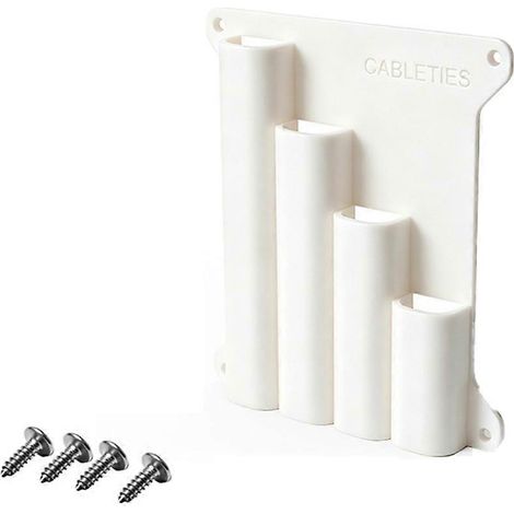 Organisateur de serre-câbles avec vis boîte de rangement métallique pour serre-câbles idéal pour remorque atelier boîte à outils garage (blanc). (1/5)