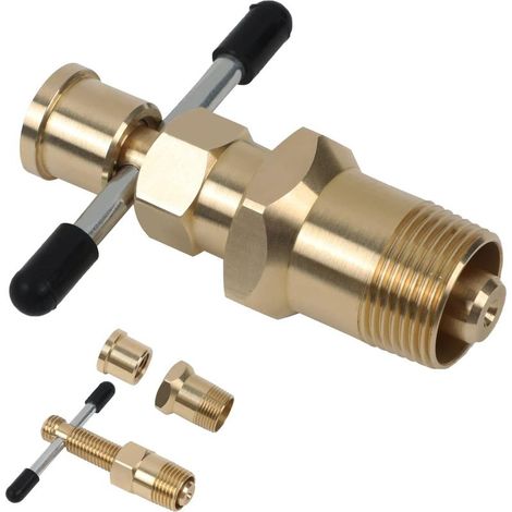 Olivenentferner, Olivenzieher. Einfaches und beschädigungsfreies Entfernen von Messing-Olivenrohren. Durchmesser: 15 mm und 22 mm. (1/5)