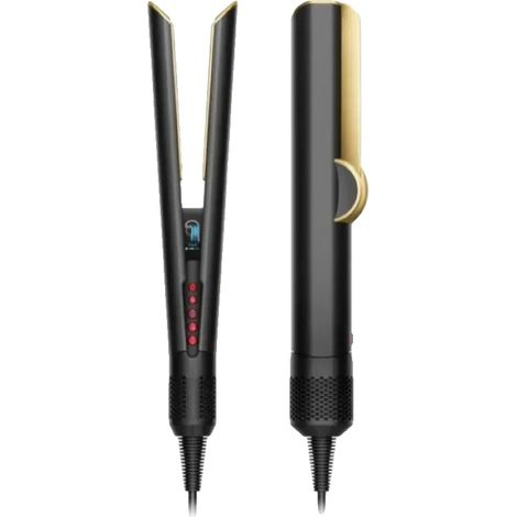 Herramienta capilar 2 en 1, plancha y secador de pelo, tecnología de iones negativos, color negro. (1/2)