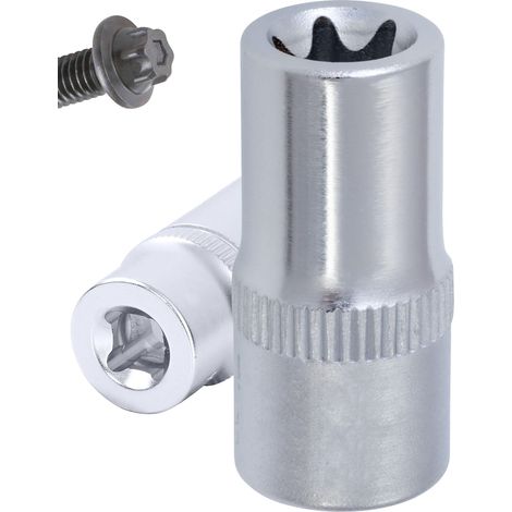Llave de vaso 1/4" corto TORX, medida E7 (1/4)