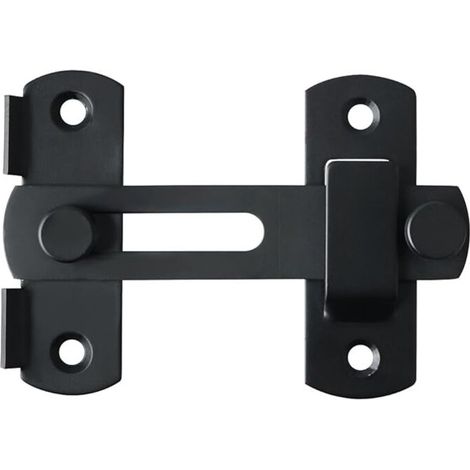 Serratura per porta scorrevole, serratura per persiana, chiavistello per cancello con viti per porta, finestra, armadio e giardino, finitura in acciaio inox nero opaco.