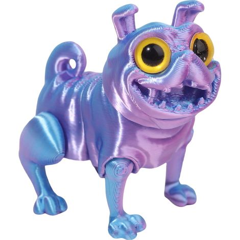 Chihuahua - Figurine Animale Articulée - Décor Bureau - Cadeau Amoureux Chiens - Imprimée en 3D - Couleur Bleu Royal - Unité (1/2)