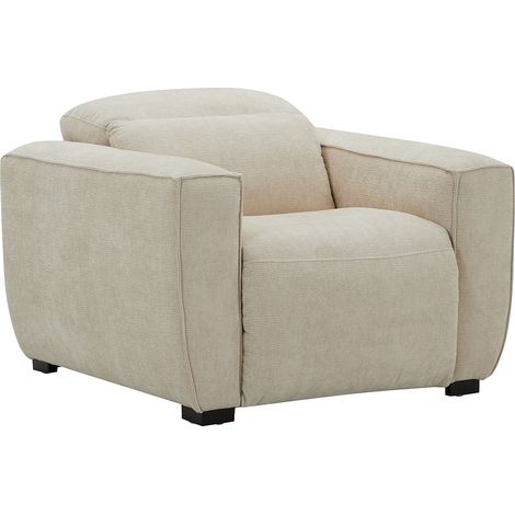 Poltrona relax elettrica in Tessuto Beige - LAGUNDI
