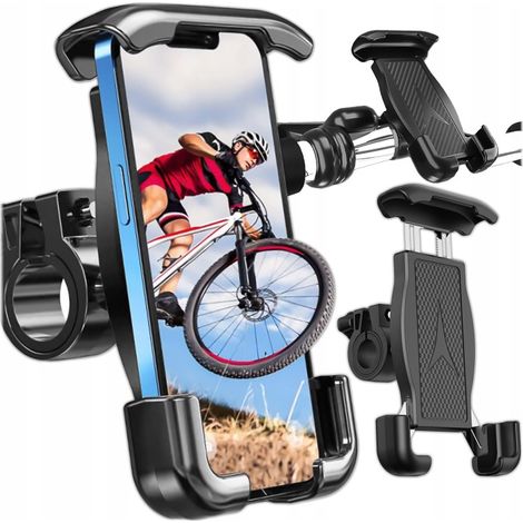 Soporte para teléfono móvil para bicicleta, apto para manillares de bicicletas y motocicletas. (1/5)