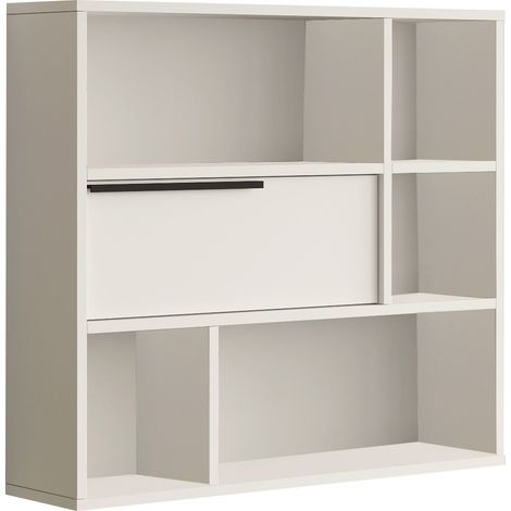 Étagère murale en bois "Calvin" - 90 x 22 x 81 cm - Blanc (1/4)