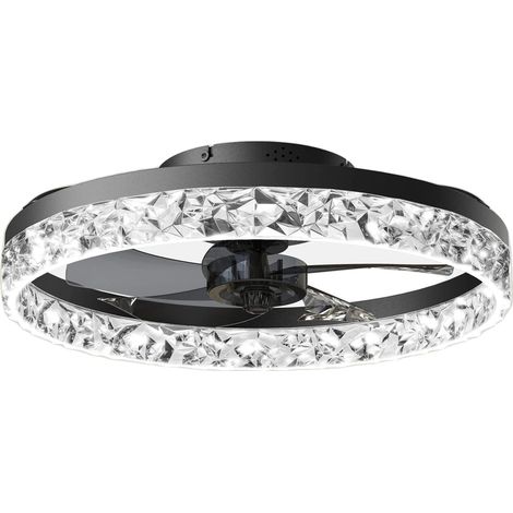 Ventilateur de plafond, télécommande, lumière dimmable, noir, APP avec RC dimmable (1/5)