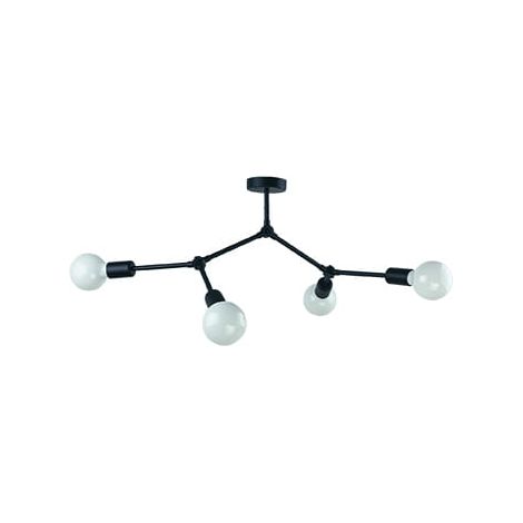 Lampadario Nowodvorski Twig nero 4xE27 in metallo (1/2)