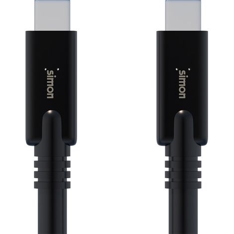 Cable USB 3.1 C - USB C Negro 1M Simon (1/4)