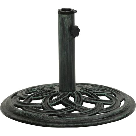 Pied de parasol,Socle de parasol Vert 44x44x31 cm Fonte -24598 (1/5)