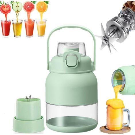 Elektrischer Zitrusentsafter (800 ml), tragbarer Mini-Mixer, persönlicher Kaltpress-Zitrusentsafterbecher, multifunktionaler kabelloser Zitrusentsafterbecher mit großem Fassungsvermögen.