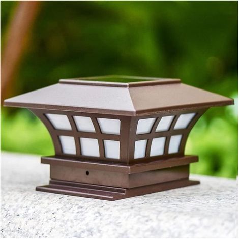 Poteau Solaire Cap Lumière Moderne Borne Colonne Lampe Éclairage Extérieur ABS Extérieur Pilier Lampe Étanche IP65 Stigmate Lu[349] (1/4)