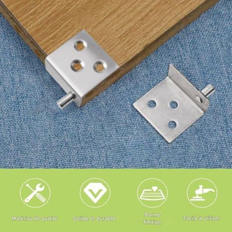 Charnière Pivotante À Arbre Dissimulé - Acier Inoxydable 201 - Pour Porte Darmoire En Bois - Lot De 4 (1/5)