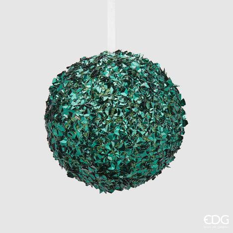 1 PALLINA DI NATALE 10CM VERDE NATALE ADDOBBI ALBERO