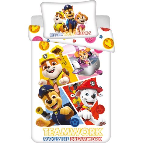 no-name Paw Patrol Bettwäsche Set weiß 135x100 cm aus Baumwolle (1/5)
