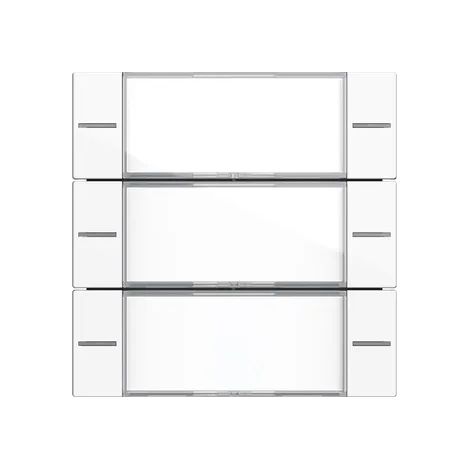 Gira Juego de balancines 3f BSF Sensor táctil 4.55 Transparente/Blanco puro [577303], 5773 03