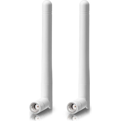 Bingfu Dualband-WLAN-Antenne (weiß, 2,4 GHz, 5 GHz, 5,8 GHz, 3 dBi MIMO, RP-SMA-Stecker) für Überwachungskameras, WLAN-Router, IP-Sicherheitskameras, drahtlose Netzwerkkarten, USB-Adapter, Videoüberwa (1/5)