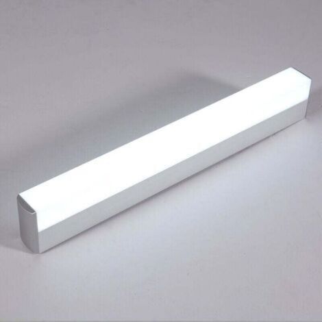 Miroir de salle de bain carré avec écran intégré, acier inoxydable et acrylique, miroir cosmétique, économie d'énergie, haute luminosité, LED, 55 cm, lumière blanche (1/5)
