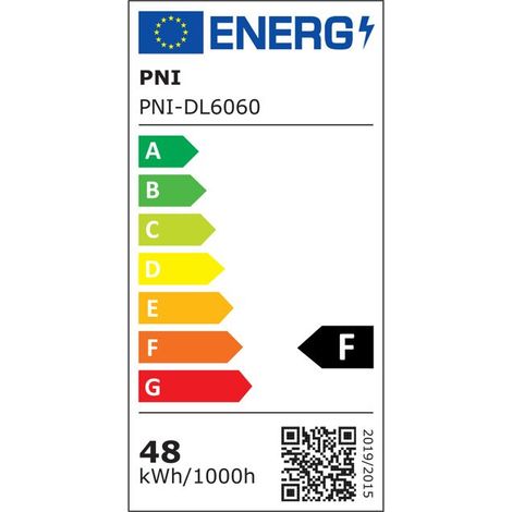 Panneau LED - PNI - H-Light 6060 - 48W - 600x600mm - Blanc froid - Encastrable