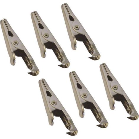 HP Autozubehör 20205 Pack de 6 pinces crocodiles 5x45 mm (1/2)