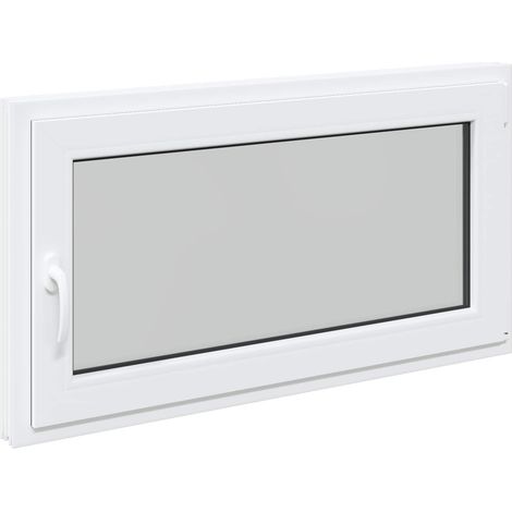 vidaXL Basement Window RISOR 110 x 60 cm PVC and Glass White