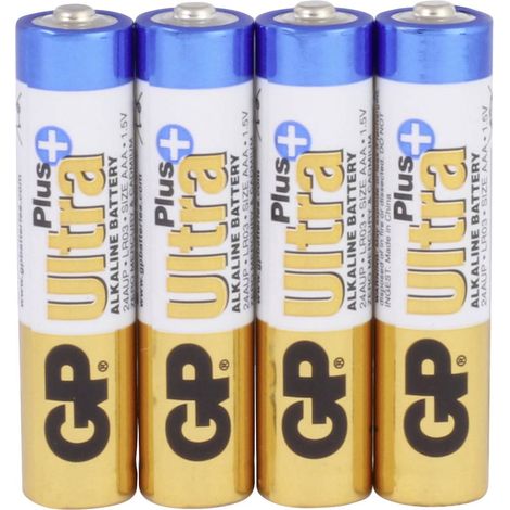 BATTERIA ULTRA+ ALCALINE LR3 AAA 1,5V 4 PEZZI - GP24AUP-U4 (1/5)