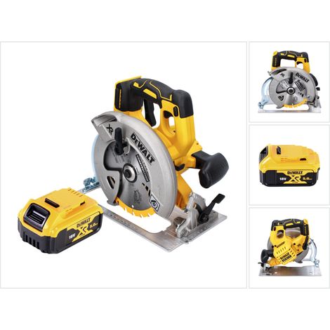 Dewalt – Scie circulaire sans fil 18V 184 mm brushless – Moteur puissant 5500 tr/min – Profondeur de coupe 64 mm – Avec 1 batterie 5.0Ah (1/5)