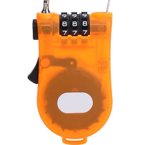 Ortviai Antivol Câble à Code Mini Étirable Résistant à l'eau pour Casque de Moto et Coffres