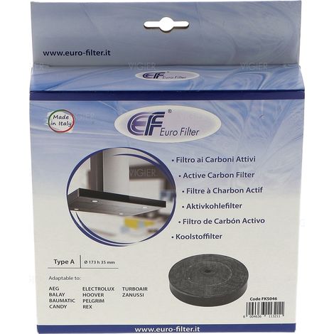 Filtre a charbon hotte type A Electrolux Candy Balay FKS046 Ef Euro Filter