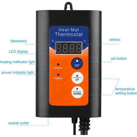 Termostato digitale Century per tappetino riscaldante per semi, 120V (1/5)