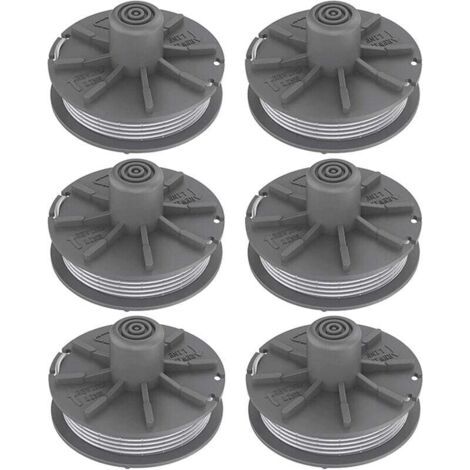 Lot de 6 bobines de fil pour débroussailleuse Gardena 5307-20, pour Easycut 400 Art. 8846, EasyCut 400/25 Art. 9807, ComfortCut450 Art.8847