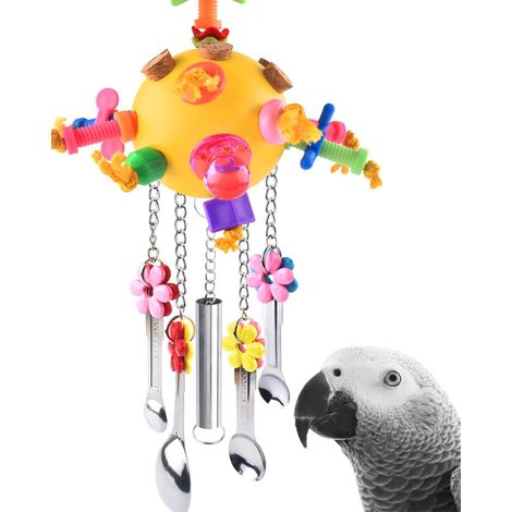 Vogelspielzeug, bunte Acryl-Ziehlöffel, Kauspielzeug für Papageien wie Amazonenpapageien, Graupapageien, Sittiche, Weißbauchpapageien, Mönchsittiche, kleine Kakadus, Zwergaras, Edelpapageien und ähnli (1/5)