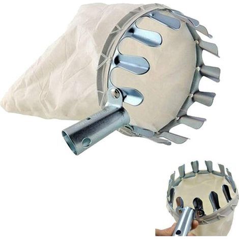 Cueilleurs de Fruits Cueille-Fruits Argent, sans Manche Télescopique en Métal Cueilleurs de Pommes, pour Pommes Poires Orange Outil Pratique Horticole Léger Durable Outils Portatifs de Panier (1/5)