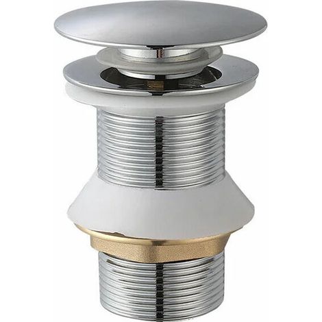 Bouchon De Vidange Automatique - Acier Inoxydable Chromé - Pour Évier Céramique Ou Verre - Diamètre 40 À 55 Mm - 1 Pièce