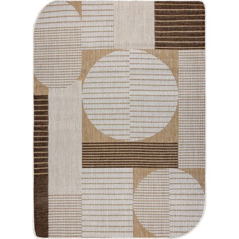 ORGANIC 2769 sisal carpet Geometric ecru / natural – modern irregular shape beige 120x170 cm