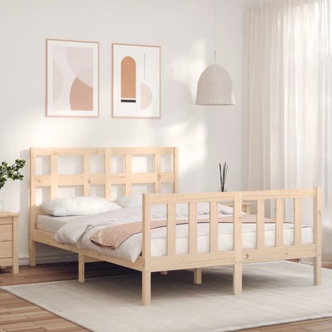 Bed Frame without Mattress 120x200 cm Solid Wood Pine vidaXL (1/5)