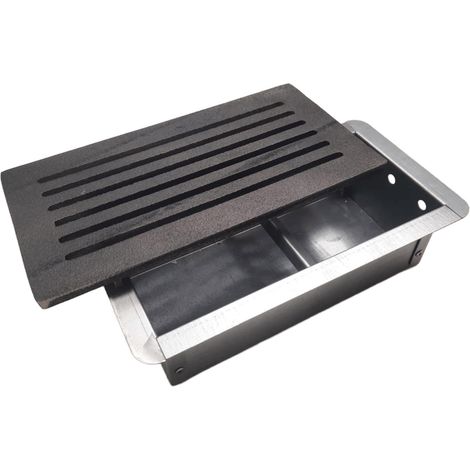Kit Griglia in ghisa 30x16 cod.L per camino con cassetto raccogli cenere 8H cm