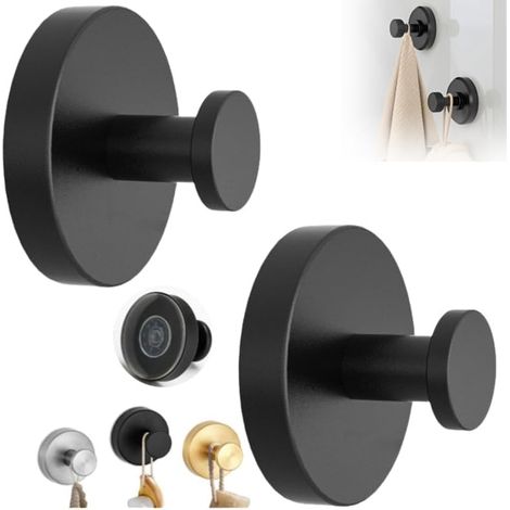 Crochet Suction - Acier Inoxydable 304 - Pour Porte-Serviettes Dans Douche Salle De Bain Sur Verre Miroir Carrelage Lisse - 1 Pièce (1/5)