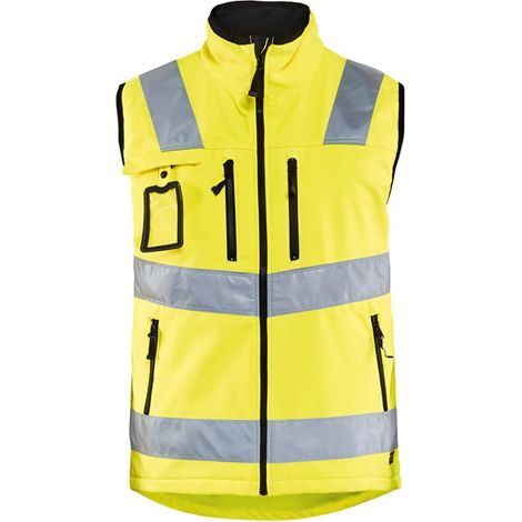 Gilet da lavoro softshell ad alta visibilità 3049 - Giallo fluorescente 4XL (1/5)