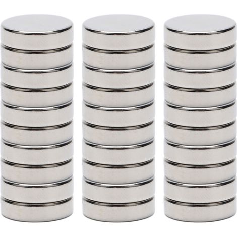Runde Neodym-Magnete 15x4 mm - 30er-Packung, leistungsstark für Heimwerkerarbeiten und Kühlschränke
