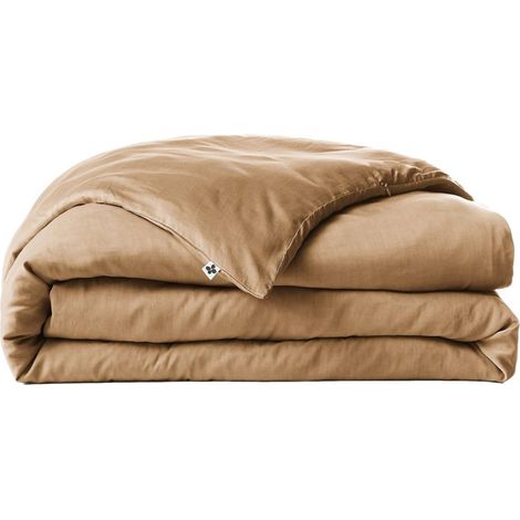 Housse de couette "Lysandre" toutes dimensions "Lyocel" L'effet Papillon - Lysandre Camel - Housse de couette 140 x 200 cm