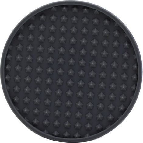 Nouveaux sous-verres en silicone alimentaire, pour verres à café et à vin, tapis isolants et drainants, antidérapants, noirs, lot de 6 avec 1 support. (1/5)
