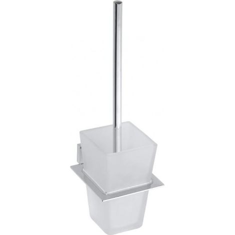 Brosse de toilettes murale PLAZA, bol en verre 15x11,5x36 cm (1/4)