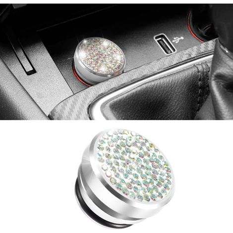 Cache-allume-cigare Bling pour voiture, cache-prise anti-poussière orné de strass, universel pour la plupart des voitures (coloré) (1/4)