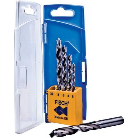 Juego brocas de madera HSS Profi 5- unidades 4-10mm R Fisch