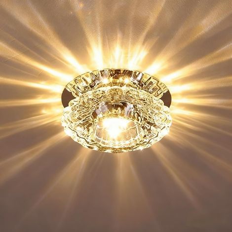 Kristall-LED-Deckenleuchte für Flur – 3 W, warmweiß – für Flur und Wohnzimmer (1/4)