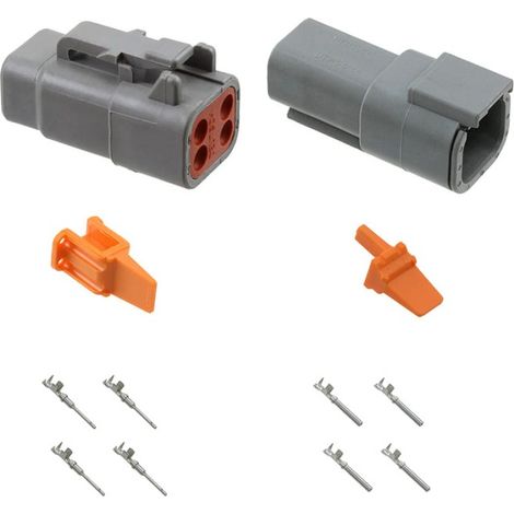 Kit Connettore Serie DTM Maschio Femmina 4 Vie