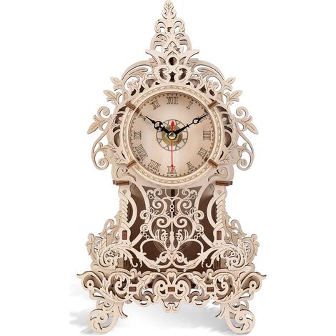 3D Wooden Puzzle Clock Pendulum [25 Pcs] Wooden Model Kit for Adults, Home Decoration, Creative Gift Idea for Christmas and Birthday (1/5)