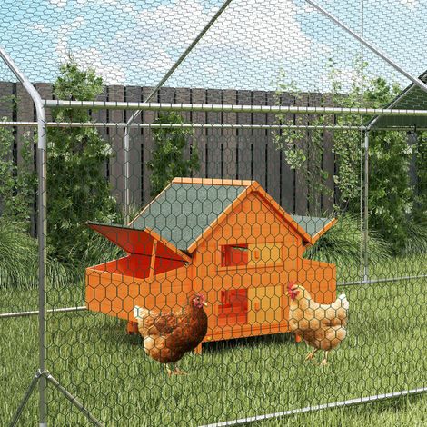 Poulailler extérieur en bois avec toit imperméable, cage pour poules préfabriquée, 160x98.5x107cm, abri pour volaille résistant aux intempéries. (1/5)