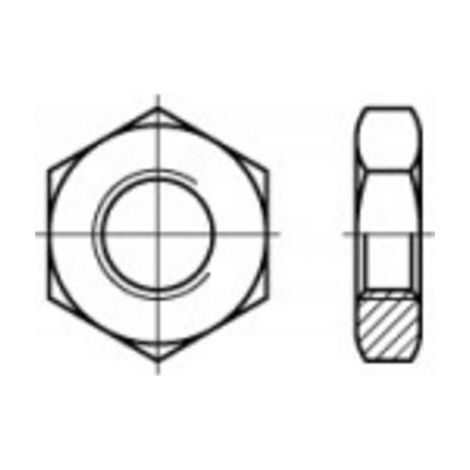 ÉCROU HEXAGONAL TOOLCRAFT 106855 DIN 439 ACIER 04 M2 100 PC(S) (1/2)