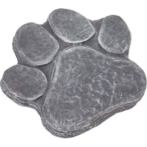 Paw Print Memorial Stone, Beautiful Calming Gravestone for Dogs, Durable, Weatherproof, DIY Dog Lettering for the Garden (Rock Gray) MUMU (1/4)